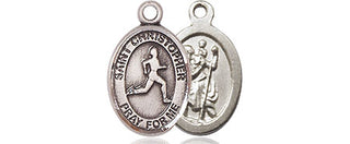 Pewter Saint Christopher Track&Field Medal