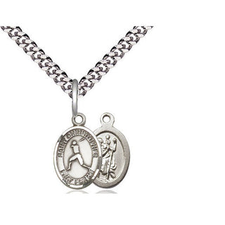 Pewter Saint Christopher Baseball Medal Religious and Catholic Jewelry