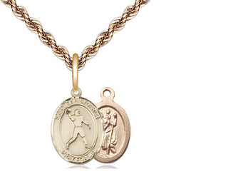 14kt Gold Saint Christopher Football Medal