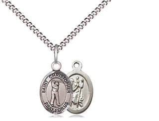 Pewter Saint Christopher Golf Medal Religious and Catholic Jewelry
