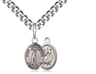 Pewter Saint Christopher Golf Medal Religious and Catholic Jewelry