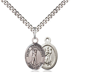 Pewter Saint Christopher Golf Medal Religious and Catholic Jewelry