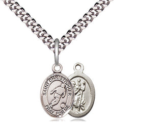 Pewter Saint Christopher Soccer Medal Religious and Catholic Jewelry