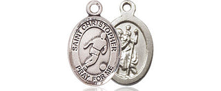 Sterling Silver Saint Christopher Soccer Medal Religious and Catholic Jewelry