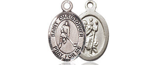 Pewter Saint Christopher Ice Hockey Medal