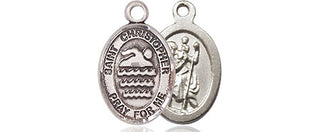 Pewter Saint Christopher Swimming Medal