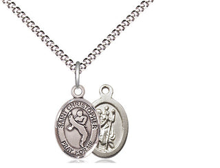Pewter Saint Christopher Martial Arts Medal Religious and Catholic Jewelry