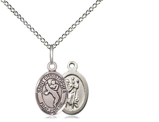 Sterling Silver Saint Christopher Martial Arts Medal Religious and Catholic Jewelry