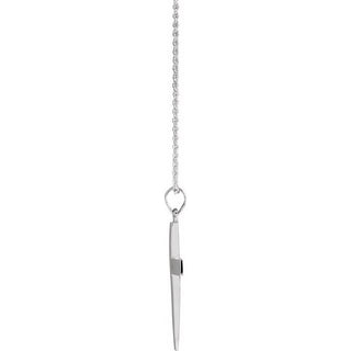 Platinum Cross 18" Necklace
