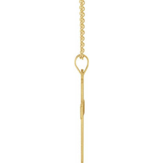 14K Yellow Cross 18" Necklace