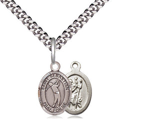 Pewter Saint Sebastian Golf Medal Religious and Catholic Jewelry