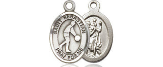 Pewter Saint Sebastian Basketball Medal