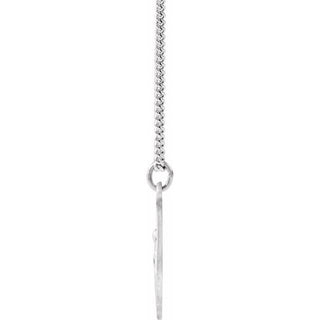 Sterling Silver 18 mm St. Anne Medal 18" Necklace