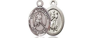 Pewter Saint Sebastian Ice Hockey Medal