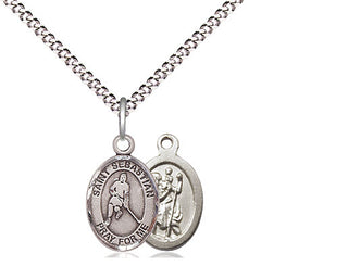 Pewter Saint Sebastian Ice Hockey Medal Religious and Catholic Jewelry