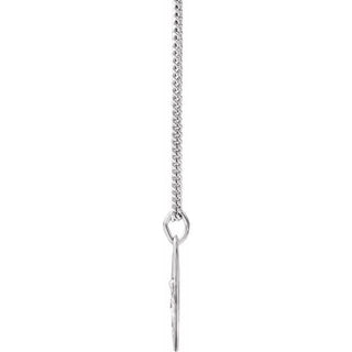 Sterling Silver 15 mm St. Anne Medal 18" Necklace