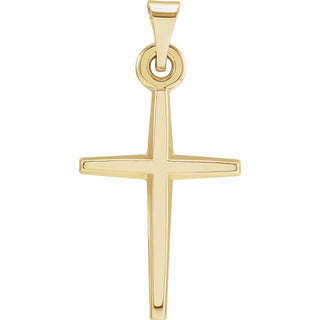 14K Yellow 23.38x11.75 mm Cross Pendant