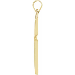 14K Yellow 27.8x15 mm Cross Pendant