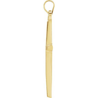 14K Yellow 32.5x18 mm Cross Pendant