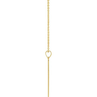 14K Yellow 22x14 mm Cross 18" Necklace