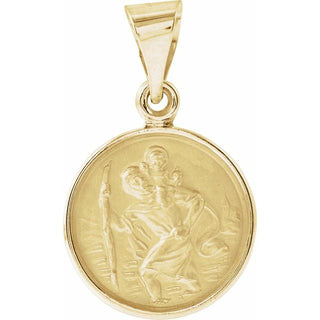 18K Yellow 13 mm Saint Christopher Medal