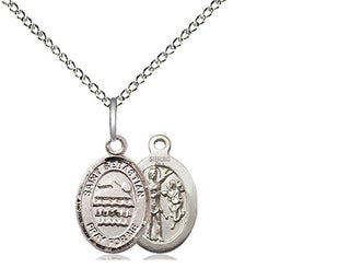 Sterling Silver Saint Sebastian Swimming Medal Religious and Catholic Jewelry
