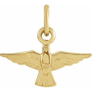 14K Yellow 11x8 mm Dove Pendant  