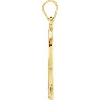 10K Yellow 21x7.5 mm Ichthus (Fish) Pendant 
