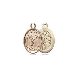 14kt Gold Filled Saint Sebastian Cheerleading Medal