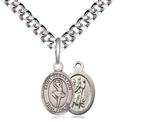 Pewter Saint Sebastian Dance Medal Religious and Catholic Jewelry