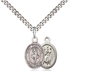 Pewter Saint Sebastian Dance Medal Religious and Catholic Jewelry