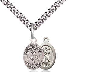 Pewter Saint Sebastian Dance Medal Religious and Catholic Jewelry