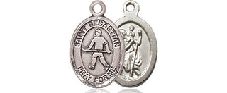 Pewter Saint Sebastian Field Hockey Medal