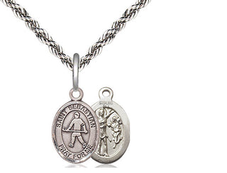 Sterling Silver Saint Sebastian Field Hockey Medal Religious and Catholic Jewelry