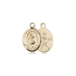 14kt Gold Filled Saint Rita Baseball Medal