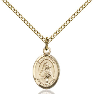 Gold-Filled St. Rita of Cascia Baseball Pendant - SALE