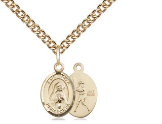 14kt Gold Saint Rita Baseball Medal