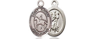 Pewter Saint Kateri Equestrian Medal
