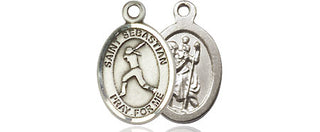 Pewter Saint Sebastian  Softball Medal
