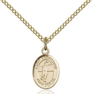 Gold-Filled St. Sebastian Volleyball Pendant