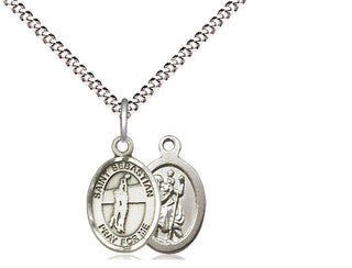 Pewter Saint Sebastian Volleyball Medal Religious and Catholic Jewelry