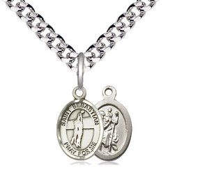 Pewter Saint Sebastian Volleyball Medal Religious and Catholic Jewelry