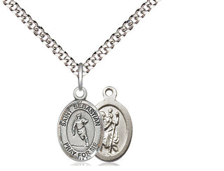 Pewter Saint Sebastian Rugby Medal Religious and Catholic Jewelry