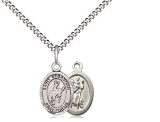 Pewter Saint Sebastian Rodeo Medal Religious and Catholic Jewelry
