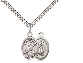 Pewter Saint Sebastian Rodeo Medal Religious and Catholic Jewelry
