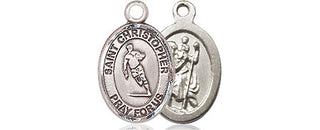 Pewter Saint Christopher Rugby Medal