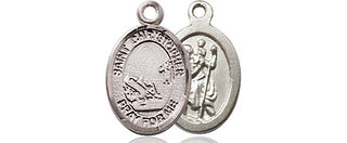 Pewter Saint Christopher Fishing Medal