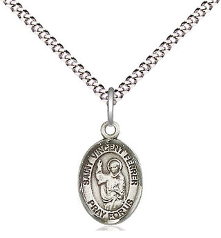 Pewter Saint Vincent Ferrer Medal Religious and Catholic Jewelry Engraved Catholic Saint Jewelry