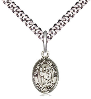 Pewter Saint Vincent Ferrer Medal Religious and Catholic Jewelry Engraved Catholic Saint Jewelry