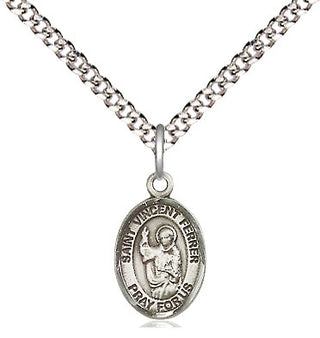 Pewter Saint Vincent Ferrer Medal Religious and Catholic Jewelry Engraved Catholic Saint Jewelry